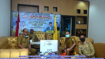 Mengikuti Musrembang dan Penyusunan RKPD Kota Baubau Tahun 2021 Secara Online 