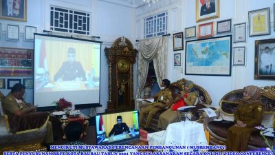 Mengikuti Musrembang dan Penyusunan RKPD Kota Baubau Tahun 2021 Secara Online 